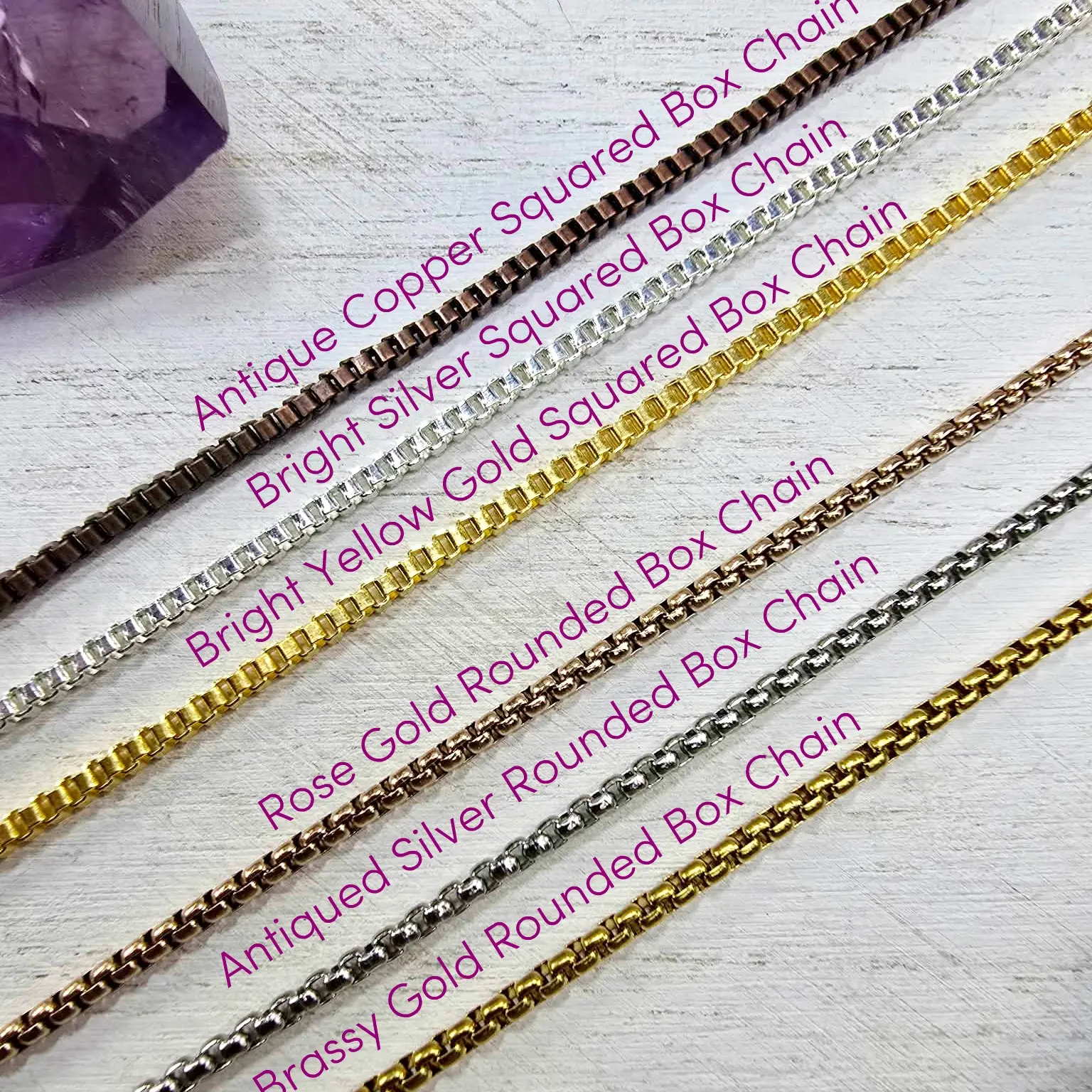 20" Stainless Steel Rounded Box Chain