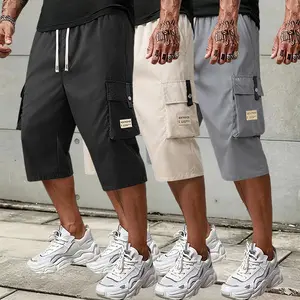 Men’s Casual Cargo Shorts, 3-Pack | Summer fashion with drawstring waist and pockets, grey/black/beige, relaxed fit for casual wear — SpringStatements
