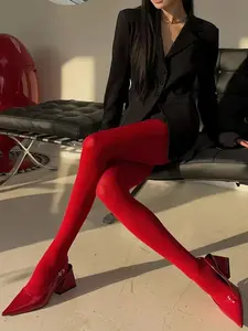 Women's Fashion High Elasticity Knit Socks, Christmas & Halloween Colors, Colorful Design, Perfect Holiday Gift Idea, Womenswear