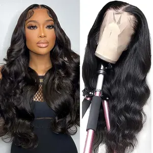 13x4 Lace Front Wigs for Women Body Wave Synthetic Hair Wig Natural Looking Big Wave Heat Resistant Cosplay Daily Use