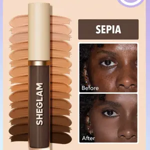 SHEGLAM Like Magic 12Hr Full Coverage Concealer - Cocoa Matte Liquid Concealer for All-Day Hydration & Brightening - Cosmetic, Makeup
