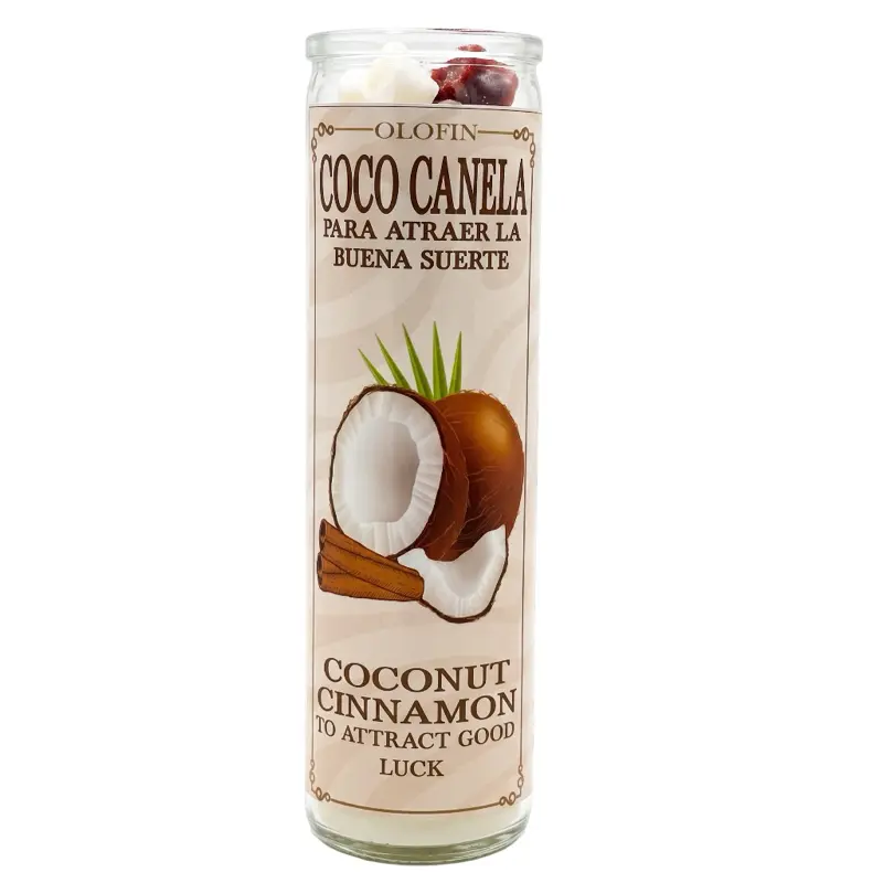 Coco Canela (Coconut Cinnamon) Prepared Ritual Candle Perfumed