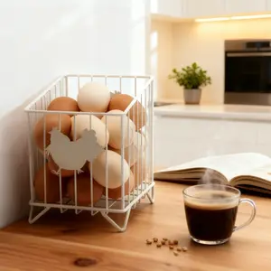 Kitchen Countertop Egg Storage Rack with Removable Bins, Modern Light Luxury Snack Organizer for Coffee Bar, Pantry, and Shelf
