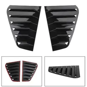 2pcs for V-W Volk/swagen Golf7 MK7 7.5 GTI R 2013-2019 Accessories Sporty Car Auto Exterior Rear Side Window Louvers Air Vent Scoop Shades Cover Trim Blinds -Glossy Black