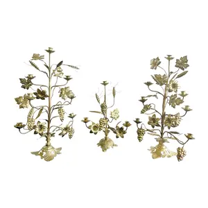 Set of French Provincial Brass and Copper Altar Candelabras, 19th Century