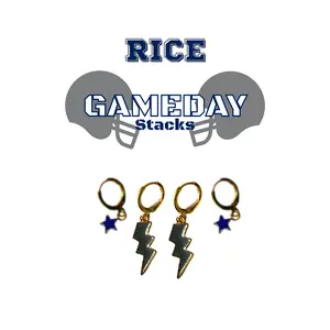 Rice Classic Gameday Earring Stack For Owls Game Day
