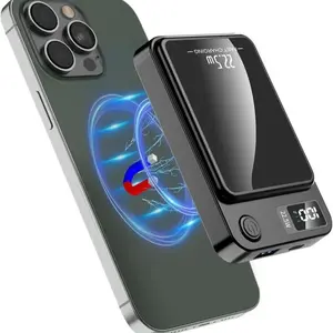 10000mah Wireless Magnetic Charger, Portable Magnetic USB Power Bank, High Capacity Battery Pack, Ideal for On-The-Go Charging