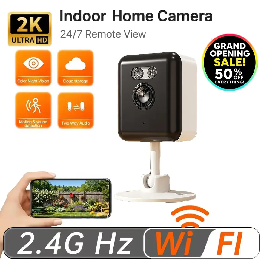 App Remote Video Intercom Cam | 1080P HD Smart Pet Monitor, Two-Way Audio Communication, Auto Motion Detection Alerts, Continuous USB Power Home Surveillance wireless indoor camera  wireless wifi camera  security gadget