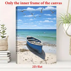 2D Flat, 2D Flat, 2D Flat 2D/Flat, 1pc, Canvas Painting-Frame, Inner Frame Painting, Poster And Printed Materials, Applicable to Living Room, Office, Library, Bar, Cafe, Abstract Art, Perfect Birthday, Holiday Gift, Halloween Gifts	 WUH