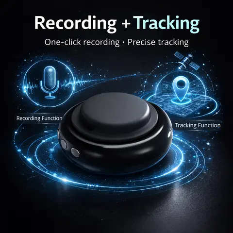 Magnetic Car GPS Tracker - Smart Finder Accessory with 96h Recording Function, 1-Touch Recording, High-Quality Audio Capture, Precise Tracking, Strong Magnet, iOS & Android Compatible, Lost Item GPS Trackers