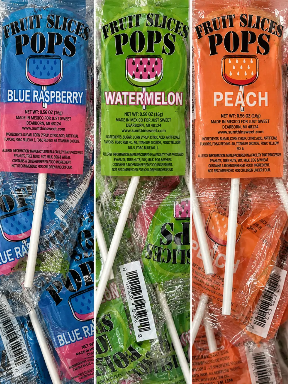 90’s NYC Bodega Watermelon Lollipops Candy 1LB Bag | Watermelon Lollipop | Peach Watermelon Lollipop | Blue Raspberry Lollipop | Retro Corner Store Candy Bulk – NY Snack Pantry