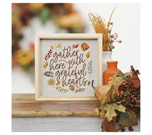 Sincere Surroundings 10" Gather Here Food Rustic Frame