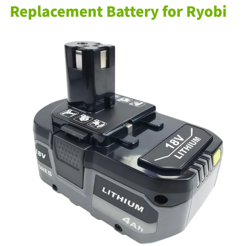 Upgrade Version 4.0ah Lithium Replacement Battery for Ryobi 18v, Compatible with Ryobi 18v Pbp005, High-Performance Power Tool Battery