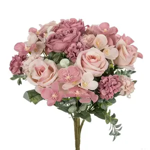 Realistic Fake Peony Bouquet, UV Resistant Plastic Material, Perfect for Weddings & Home Decor, Ideal Spring Summer Decoration, Flower, Artificial Flower Decoration
