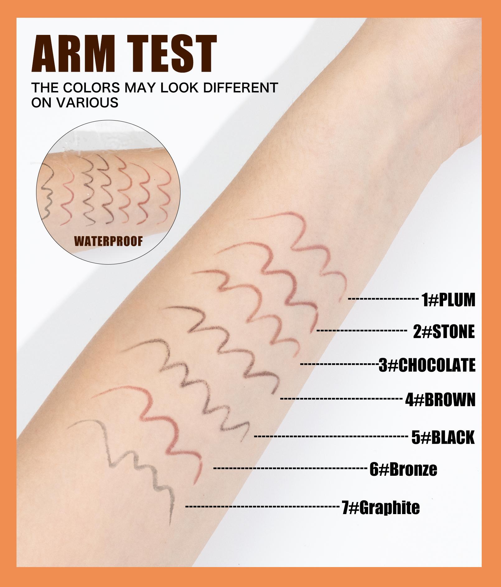 24HR Waterproof Eyeliner Pencil, Smooth Creamy Matte Gel Formula, Easy Blending For Lid & Waterline, Long-Lasting Smudge-Proof Wear, Suitable For Sensitive Eyes, Great For Party And Festival Makeup