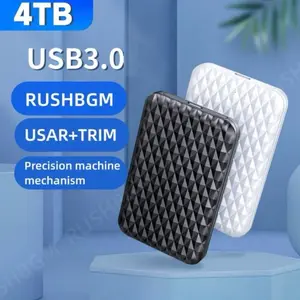 4TB High Speed Portable Portable Hard Drive, High Capacity High Speed Mobile Hard Drive, Portable 4TB, Minimalist Design, Reliable Storage, For Gamers, Students, Professionals, Compatible Model, (USB 3.0)