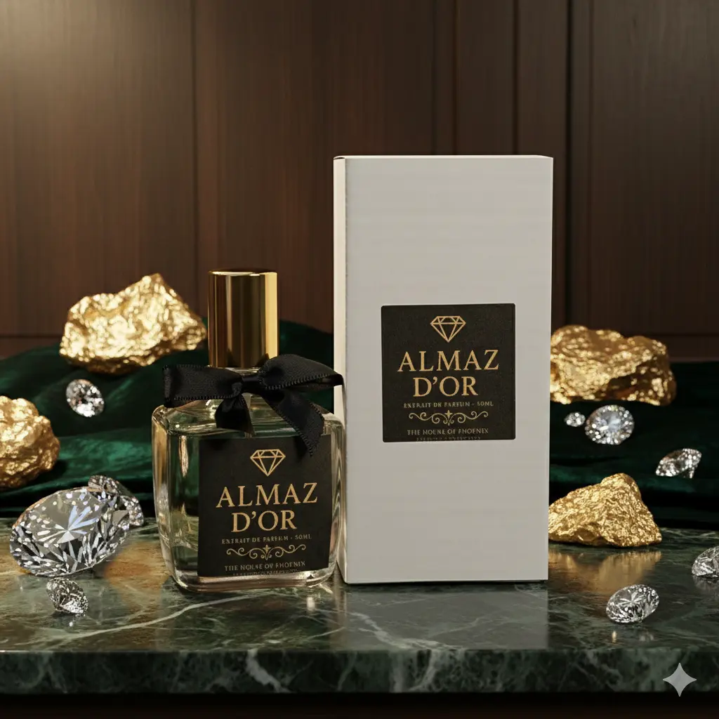 The House of Phoenix Perfume Almaz d'Or Extrait de Parfum Spray, Unisex, 50ML Amber Vanilla Fragrance Floral Amber long lasting perfume