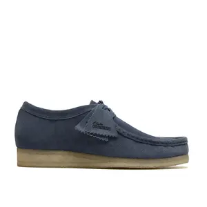 Clarks Wallabee 26186773 Mens Blue Suede Oxfords & Lace Ups Casual Shoes