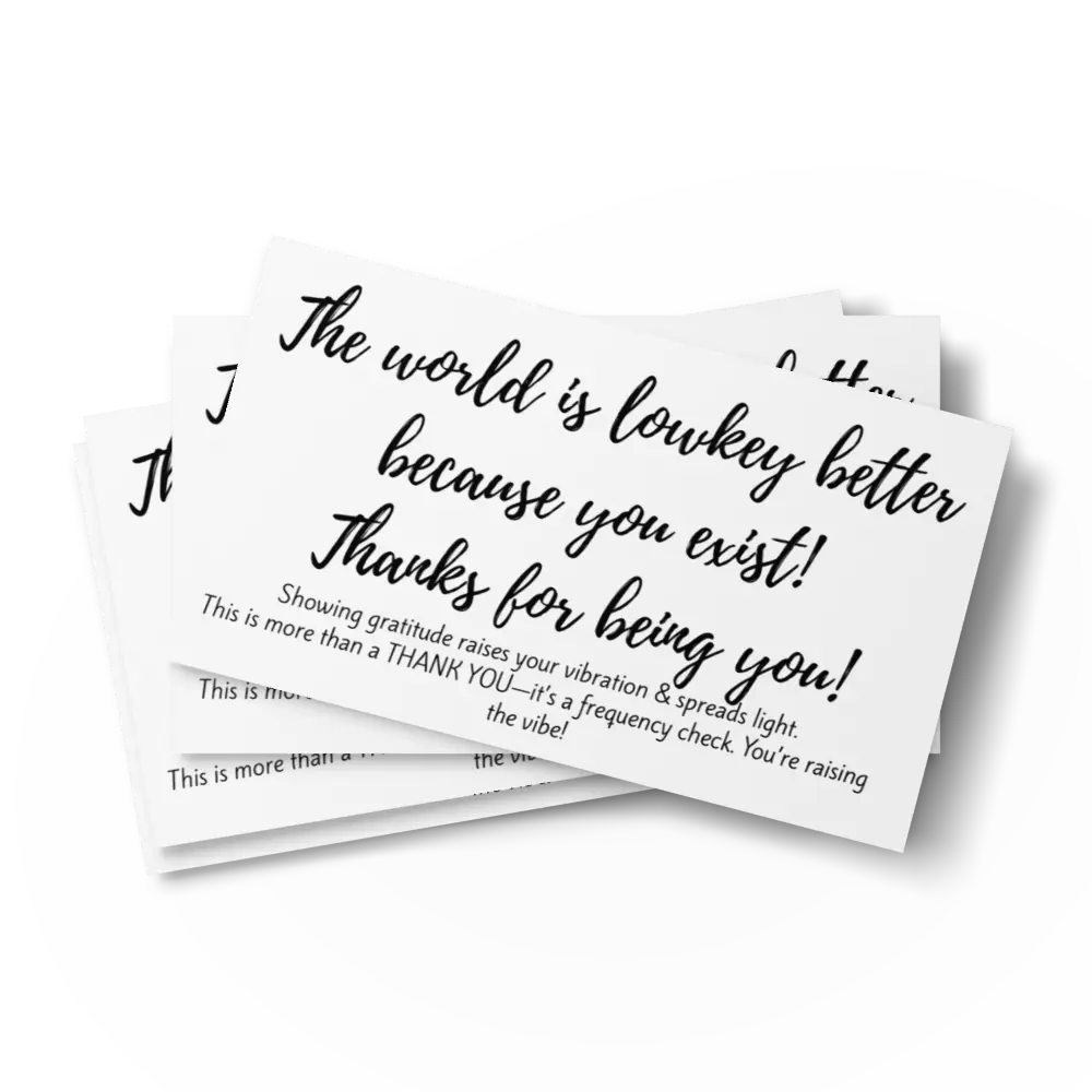 High-Vibe Gratitude Card – Pocket-Sized Positivity