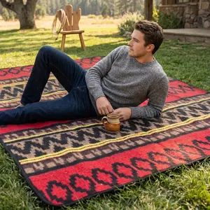 Crimson Ultra-soft Mexican Blanket Crimson Ultra-soft Mexican Blanket