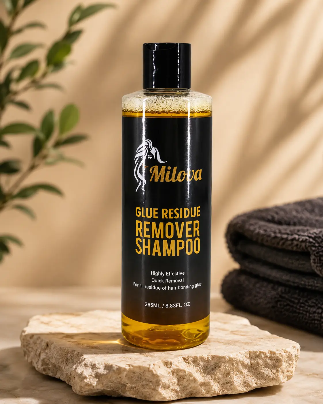 Glue Residue Remover Shampoo, Anti-Residue Liquid Haircare Solution for Stubborn Adhesive Buildup Cleansing