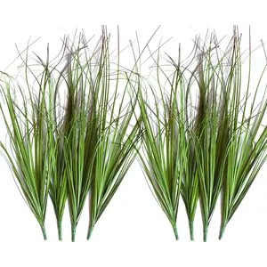 8 count Artificial , Shrubs Wheat Grass Greenery Stems for  Decor,  Tall Grass  for Outdoor Indoor Decor