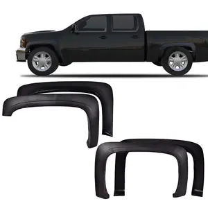 Wheel Fender Flares Protectors Mud Flap Guards Fit For Chevy Silverado 1500 2500HD 3500HD 07-14 Premium Rugged Heavy Duty Off-Road 78.7in 6.5ft Bed Textured Black Splash Guard Exterior Accessories 4PCS Set