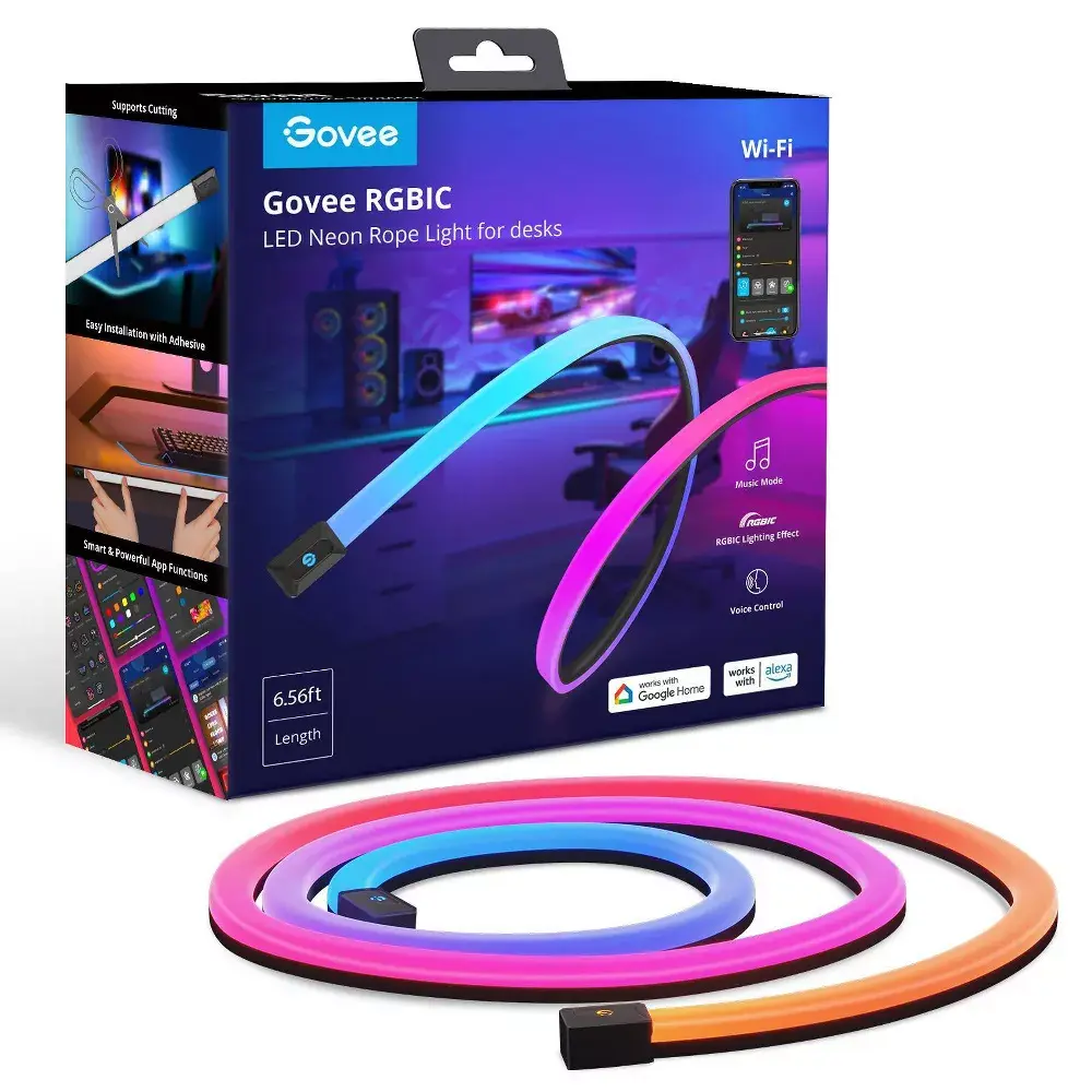 Govee 6.56' Gaming Desk Strip, Led Lighting, Lights Govee 6.56' Gaming Desk Strip, Led Lighting, Lights