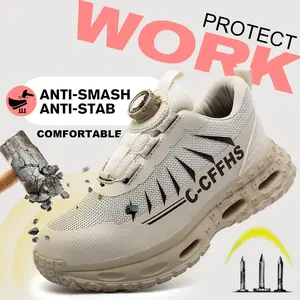 Women's Non Slip Work Shoes with Steel Toe Protection, Puncture Resistant, Lightweight & Breathable Safety Sneakers for Nurses and Servers Standing All Day