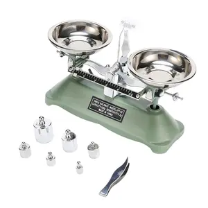 200g/0.2g Mechanical Balance Scale with Stainless Steel Weighing Pan, Calibration Weights for Science Lab and Classroom Teaching Tool