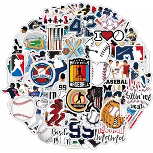 Baseball Stickers 100 Pack, Baseball Stickers  Vinyl for Water Bottles,Baseball Sticker,Baseball  Stickers Gifts for Boys/Girls,Baseball Gifts for Teen Boys Stickers and Decals