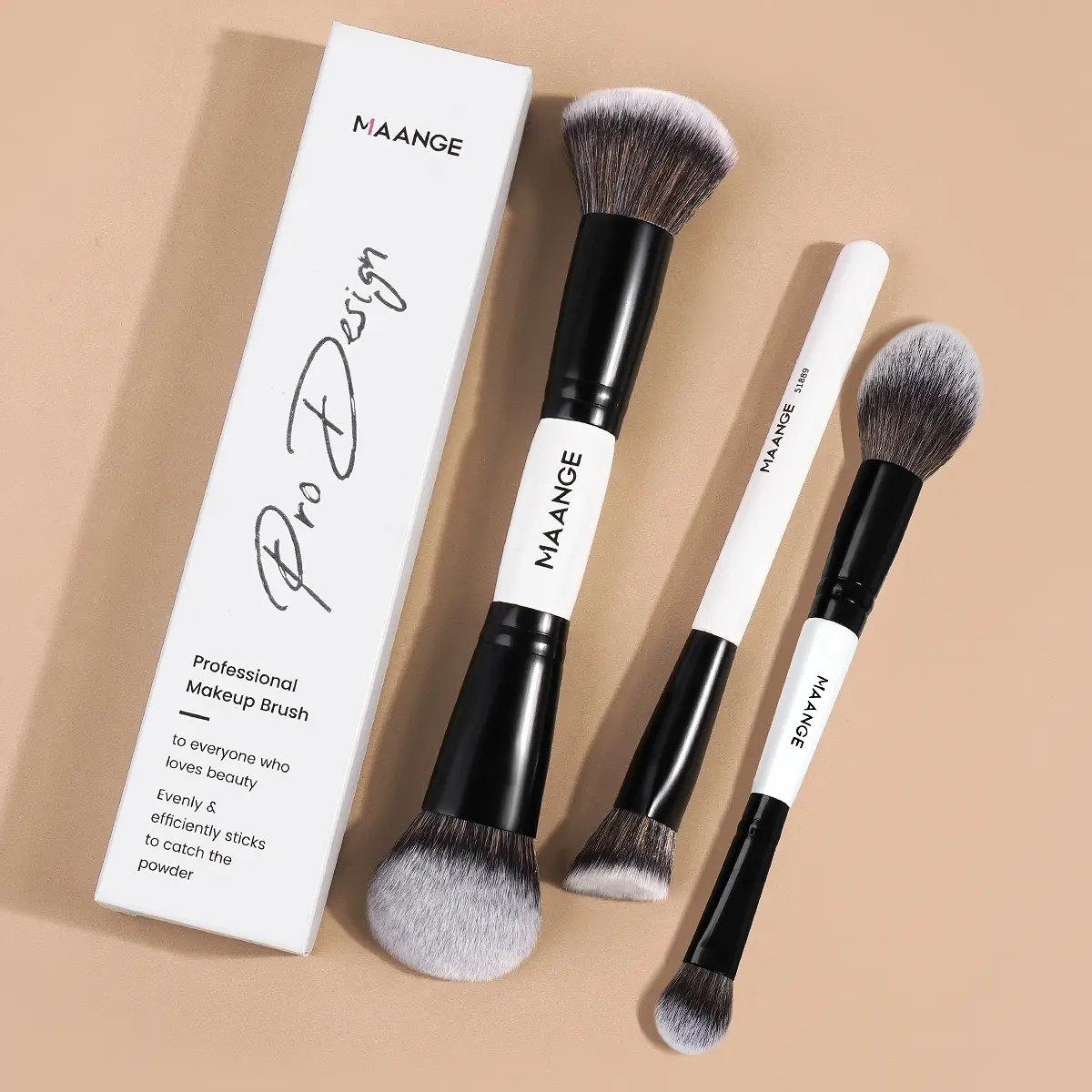 MAANGE Soft Face Makeup Brushes, Multifunctional Makeup Brushes, Foundation Brush, Powder Brush, Professional Cosmetic Brushes for Foundation Blending & Powder Application, Essential Beauty Tool, Gift for Women & Girls, Makeup Brushes Set
