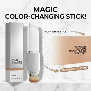 2 in 1 Color Adapting Foundation Stick  Natural Shade Lightweight Texture Matte Finish  Sheer & Breathable An Everyday Foundation Stick