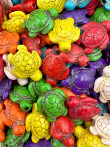 111.Rainbow Turquoise Turtle Shape(irregular shape)