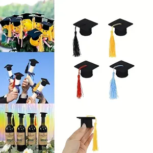 Graduation Party Decorations, 5pcs Mini Tassel Hats, Perfect for Graduation Events & Celebrations, Stylish Accessories for Special Occasions, Party Decoration Supplies