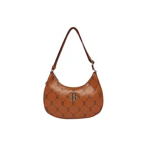MLB Monogram Vintage Boston Red Sox Allover Print Polyester Quilted Shoulder Bag Purse, Fashionable Unisex Crossbody Bag, Fashionable Shoulder Bag