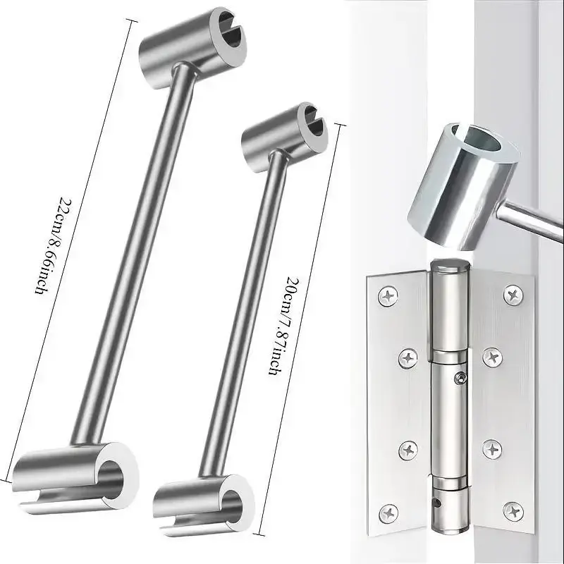 Door Hinge Adjustment Tool, 14-19mm &23-25mmHinges Gap Adjusting Wrench,Upgraded Door Henge Repair Tool, Door Gap Tool for Flag Hinge Steel Double-Ended Door Henge Repair Wrench camping essentials