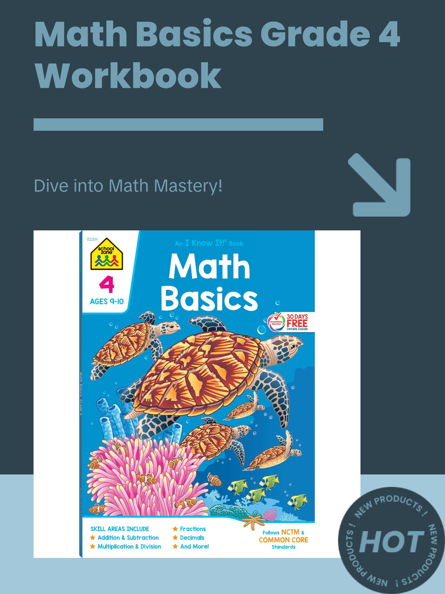 Math Basics Grade 4 Workbook