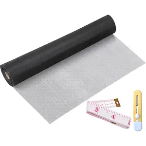 Window Screen Replacement Kit 48 Inch X 66  Durable High Hardness Nanofibers Roll Screen Mesh Window Screen Repair Kit Black for Any Door and Window