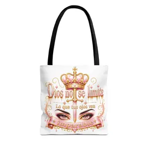 Dios no se limita Tote Bag | Spanish faith crown eyes design