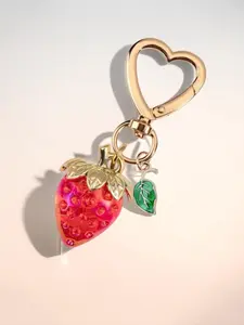 Cute Strawberry Design Keychain, Fashionable Novelty Keychain for Women & Girls, Trendy All-match & Exquisite Keychain for Birthday Gift, Cute Charms Keychain, Stylish Keychain
