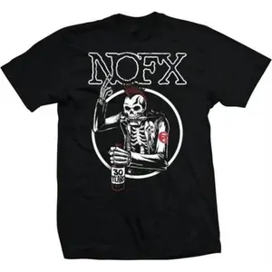 NOFX Old Skull Mens T Shirt Rock And Roll Music Classic Band Tee New Black, Graphic tee, Streetwear, Men gifts, Short sleeve, cotton, Top, Menswear