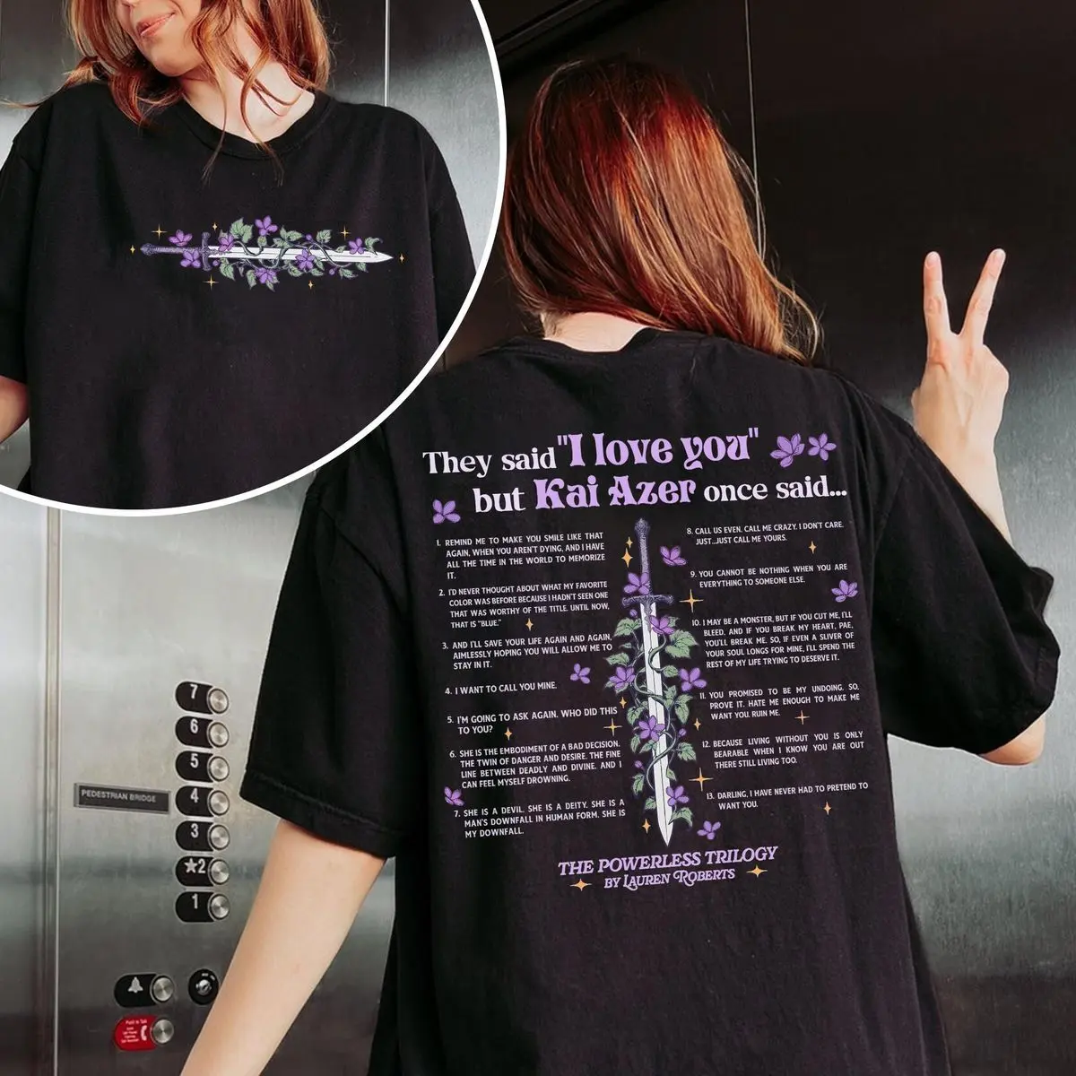 Kai Azer I Love You In Powerless Shirt, Kai Azer Powerless Sweatshirt, Kai And Paedyn Shirt, Valentine Gift Shirt, Powerless Unisex Sweater Pullover Tee