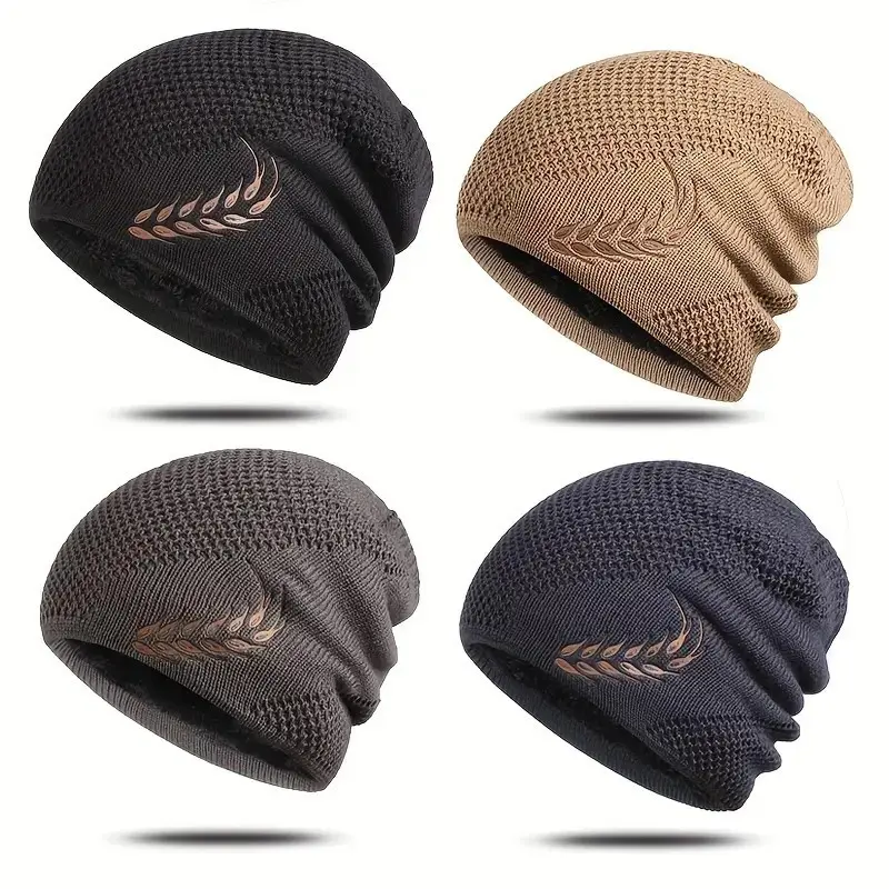 Men's Women's Winter Beanie Hat Warm Knit Hat Thick Fleece Lined Winter Cap