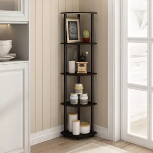 Turn-N-Tube 5 Tier Corner Display Rack Multipurpose Shelving Unit, 1-Pack