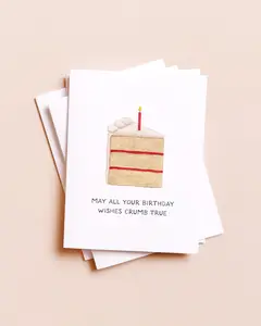 All Your Wishes Come True — Funny Cake Slice Birthday Card