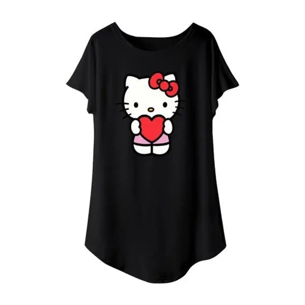 Authentic Sanrio Licensed Hello Kitty Women's Dress, Cute Kitty Graphic Print,
