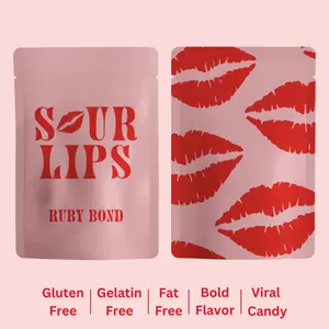 GUMMY CANDY SOUR WATERMELON LIPS  (Gelatin Free) - RUBY BOND