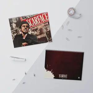 2026 Scarfacee Movie Yearly Wall Calendar Monthly, AIpacino Scarefacee Quotes 2026 Wall Calendar, 2026 Calendar Best Movie Must Have, Best Gift For Fans