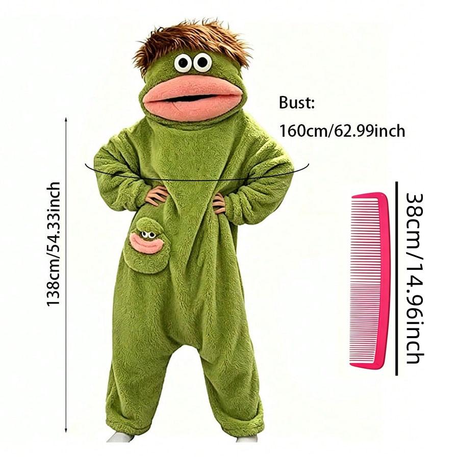 Msrlassn Oversized Funny Halloween Costume Adult Women Wearable Blanket Hoodie for Women Men, Soft Flannel Fleece Onesie Pajamas, Loose Wearable Pullover Loungewear, Ideal for Gifts Home Party Halloween, One Size Fit Womenswear